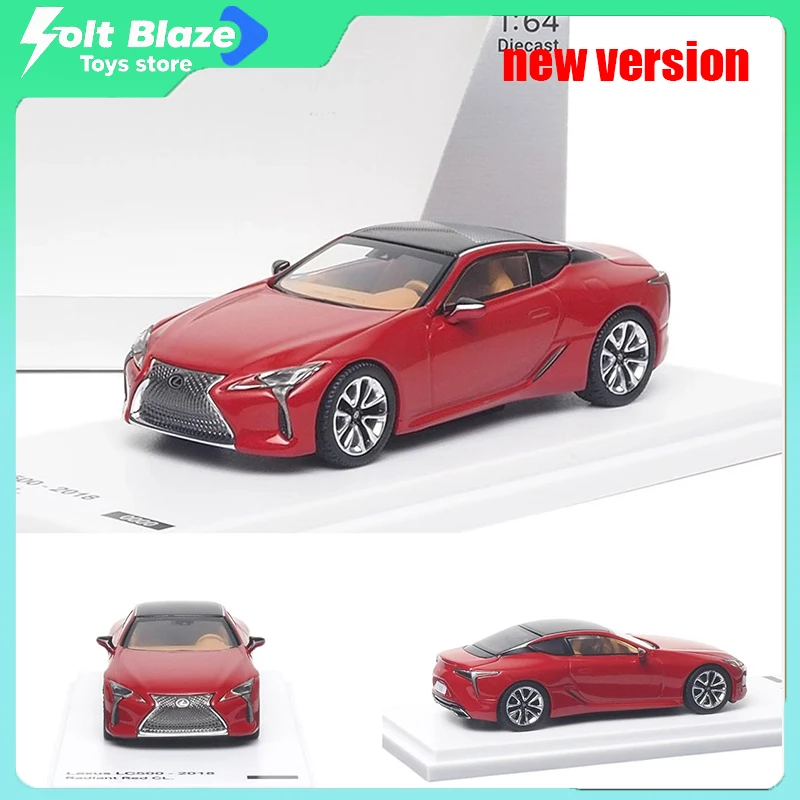 

Почти настоящий 1/64 2018, Lexus LC500, красный сплав, литая под давлением модель автомобиля, имитация статической коллекционной модели автомобилей, игрушки на день рождения для мальчика, подарок