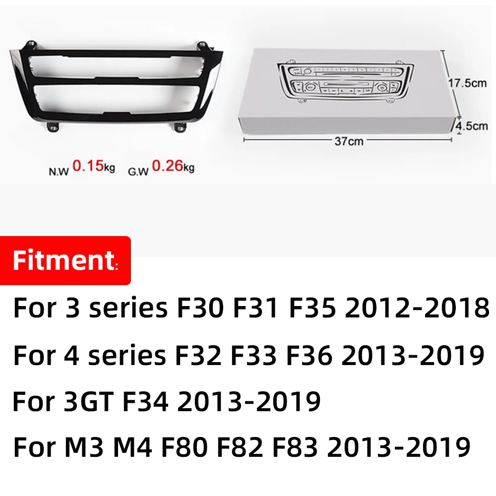 Für BMW 3er 4er Serie F30 F32 F33 F34 F36 2-Farben Mittelkonsole AC-Panel Ambiente Radio-Verkleidung LED Armaturenbrett Atmosphärenlicht – Detail 3