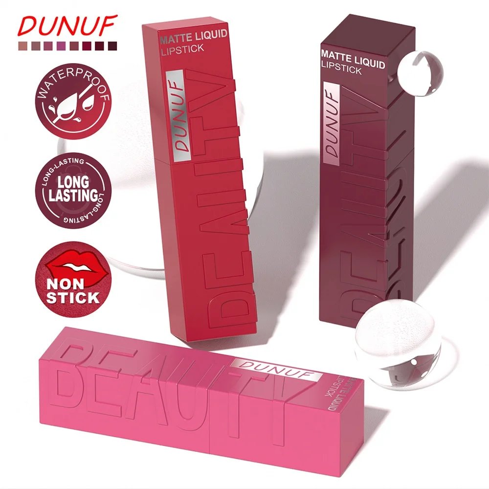 Samtiges Lippenlack Lippenstift Set Pflegend Wasserfest Langhaltend_voghion.com