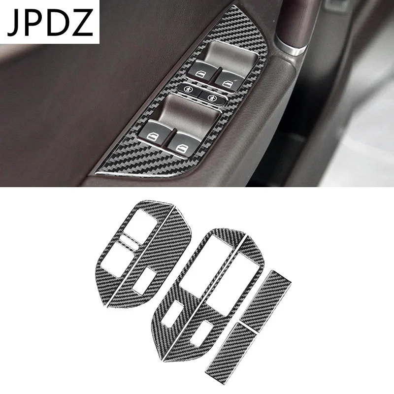 

Carbon Fiber Window Switch Sticker Button Frame Cover Trim Interior Decoration For Volkswagen Touareg 2011-2018 car accessories