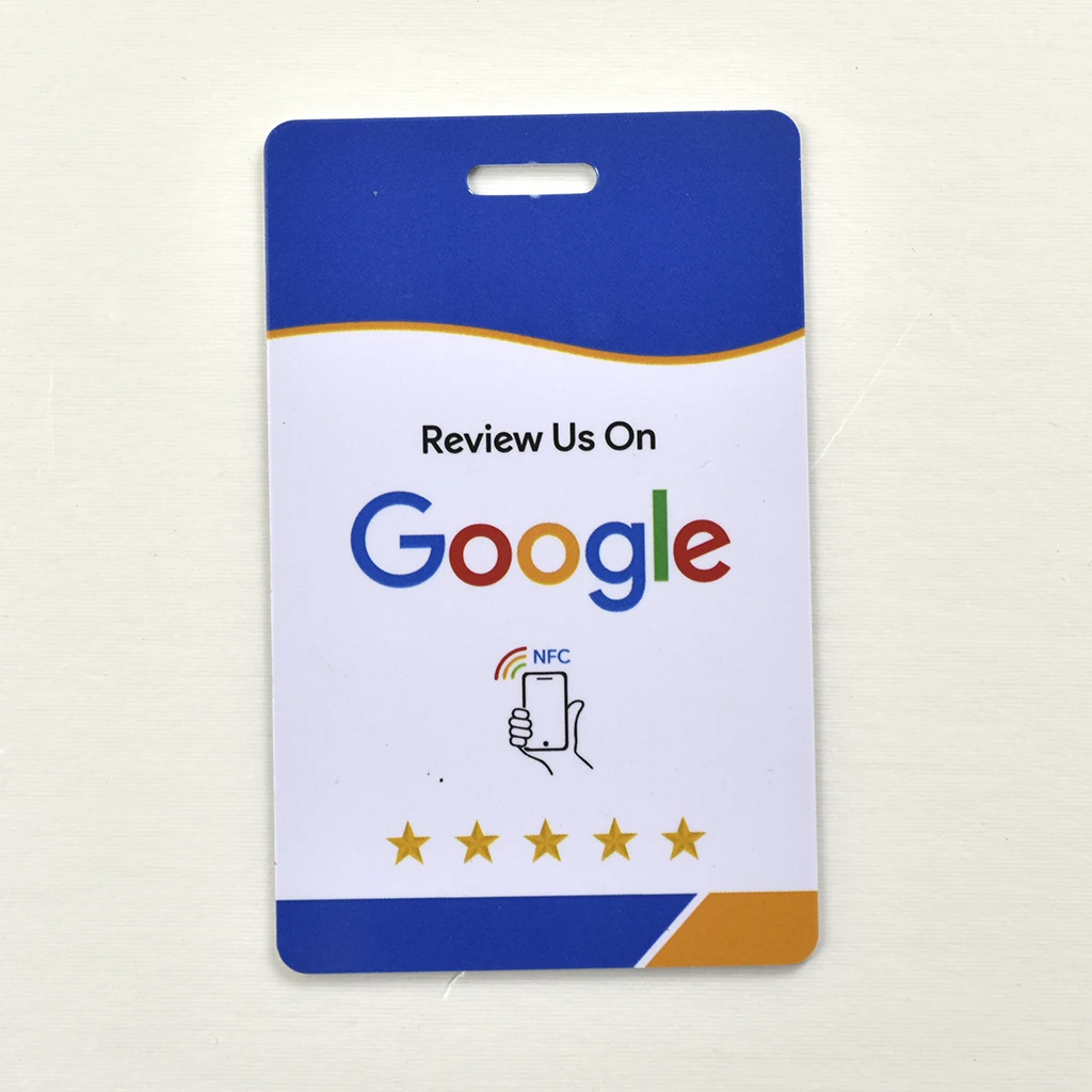 بطاقة مراجعة Google NTAG216 NFC - متوافقة مع أجهزة iOS وAndroid لتعليقات الأعمال الفورية