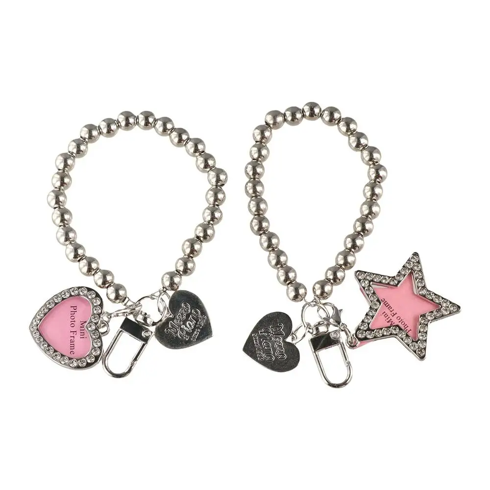 Keyring Beaded Phone Chain Star Bone Mobile Phone Lanyard Short Anti Loss Sling Phone Charm Beaded Strap Bag Decoration