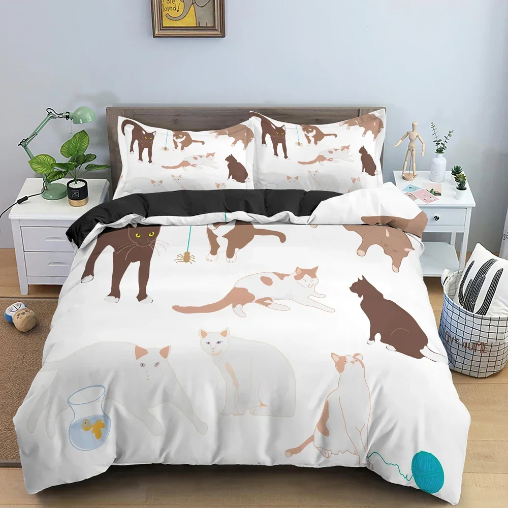 

Cartoon Animals Pattern Cozy Comfortable Duvet Quilt Cover Pillowcase Bedding Set Children Bedroom Decoration Home Textile