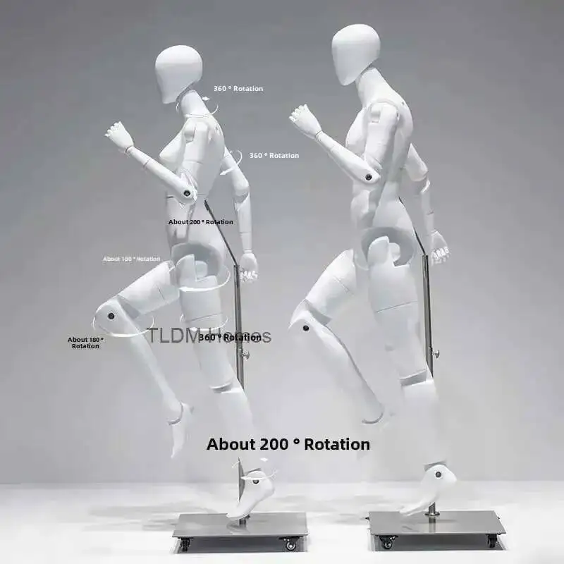 

Posture Changeable Full Body Mannequin Shopping Mall Mannequins for Clothing Store Model Props Luxury Window Display Shelf Dummy