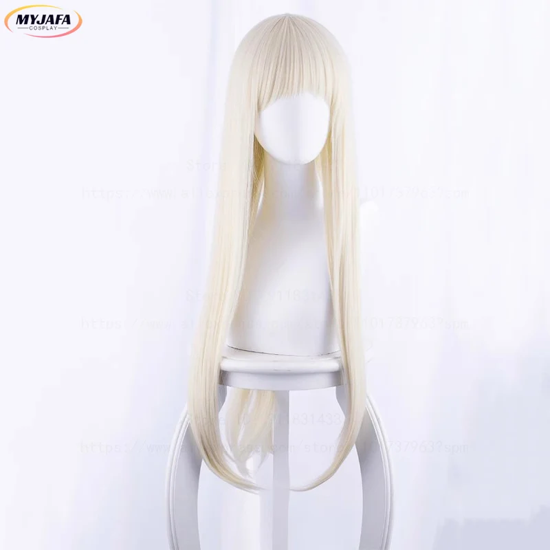 High Quality Yomozuki Runa Cosplay Wig Blond Long Straight Heat Resistant Synthetic Hair Anime Cosplay Wigs + Wig Cap