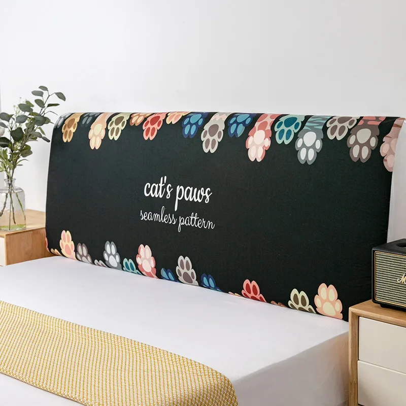 

Nordic Cartoon Cat's Paw Bed Head Soft Dust Cover Full Enclosed Elastic Dust-proof Bed Head Cover/ Protective Cover