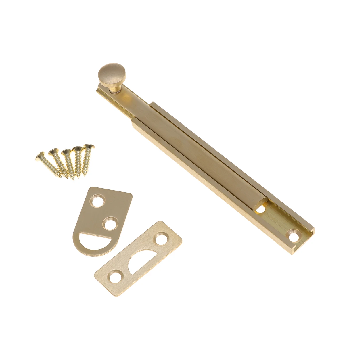 

4 Inch Copper Safety Door Bolts Latches Surface Mounted Anti Theft Lock Buckle Heavy Duty Matte Finish Long Lasting Easy Install