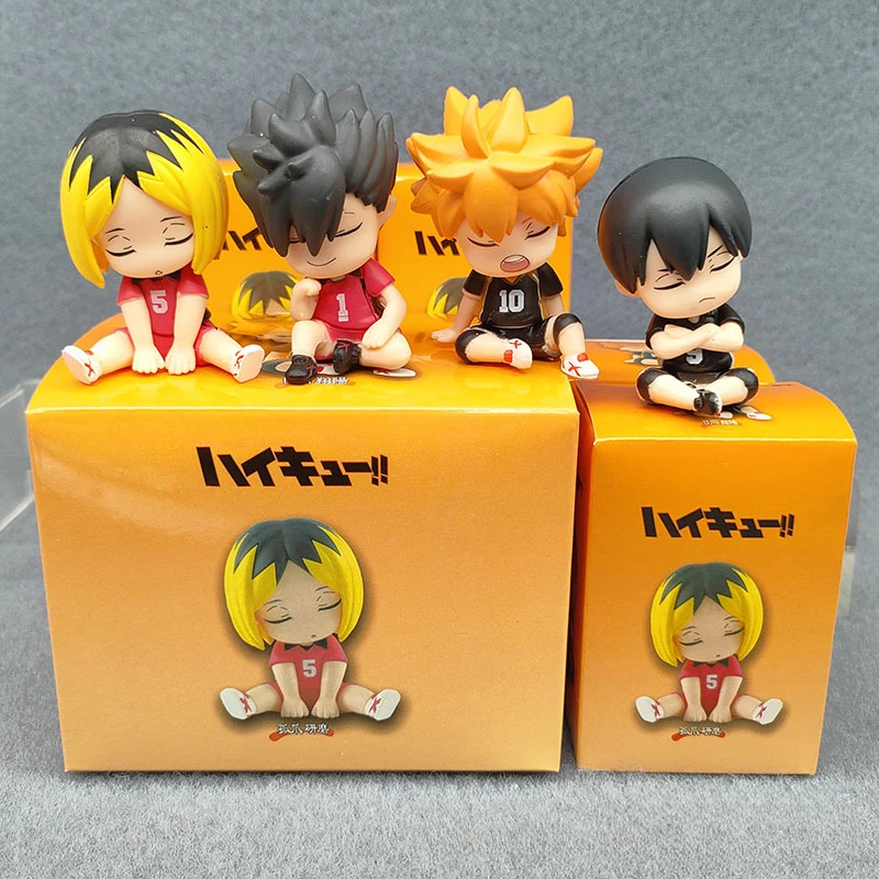 

4 Pcs/Set Anime Haikyuu Anime Figures Shoyo Kageyama Kawaii Model Doll Blind Box Action Figures Car Desktop Decor Toys Kids Gift