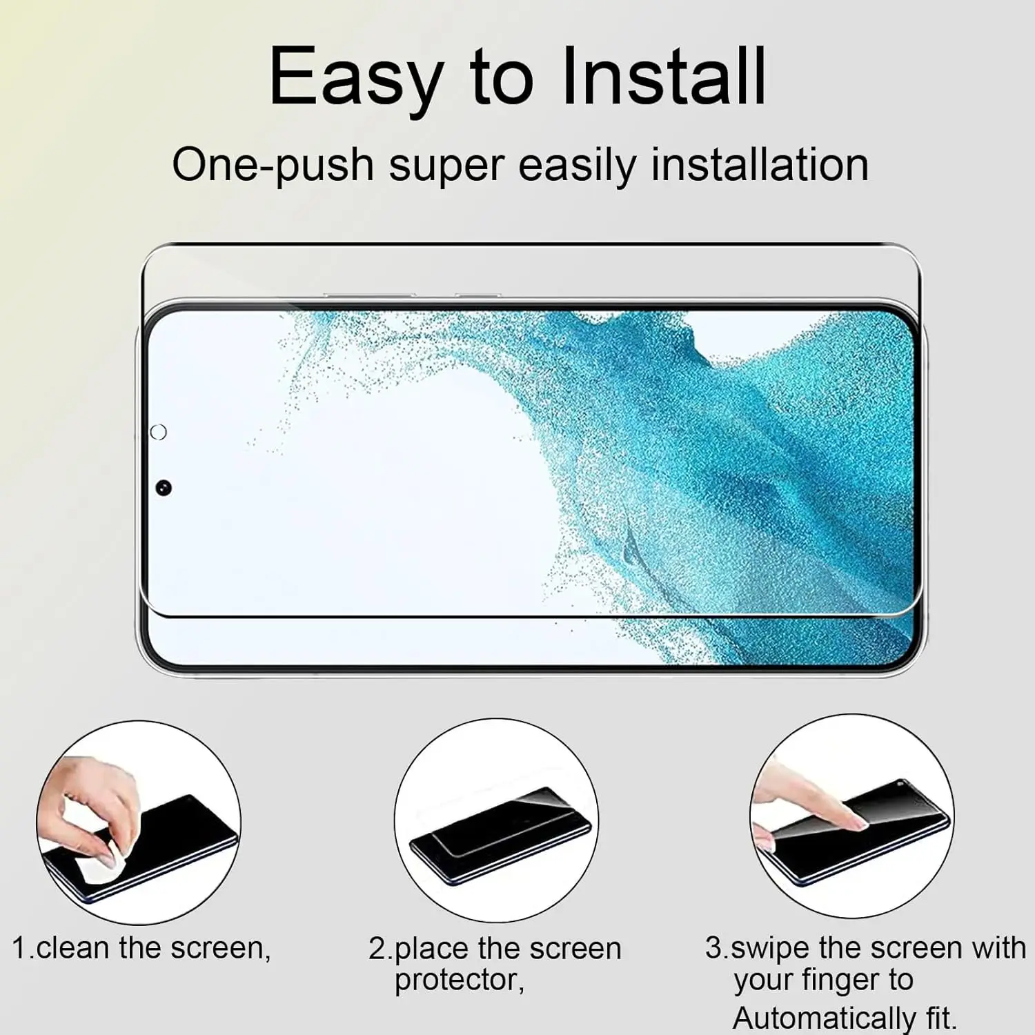 1/2/3/4Pcs 0.2mm Tempered Glass For Samsung Galaxy S22 5G Fingerprint Unlock Screen Protector Glass Film
