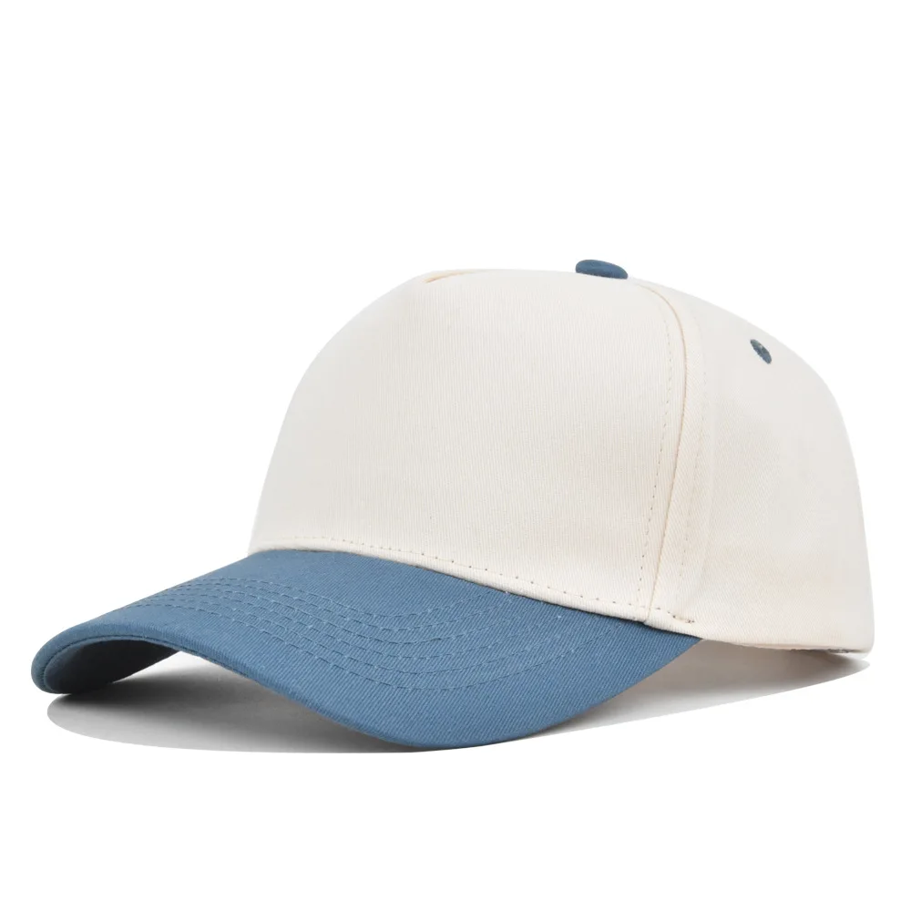 Customized Printed Logo 5-Piece Baseball Cap Men's And Women's Personalized Duck Tongue Hats Breathable Curved Brim Sun Caps