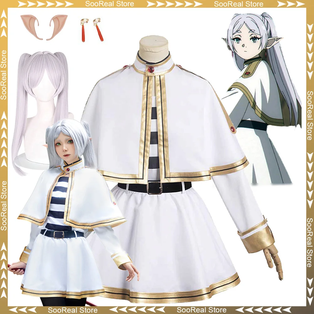 

Disguise Frieren Cosplay Wigs Coat Shirts Anime Sousou Of Frieren Costume Women Role Play Outfits Fancy Dress Up Clothes