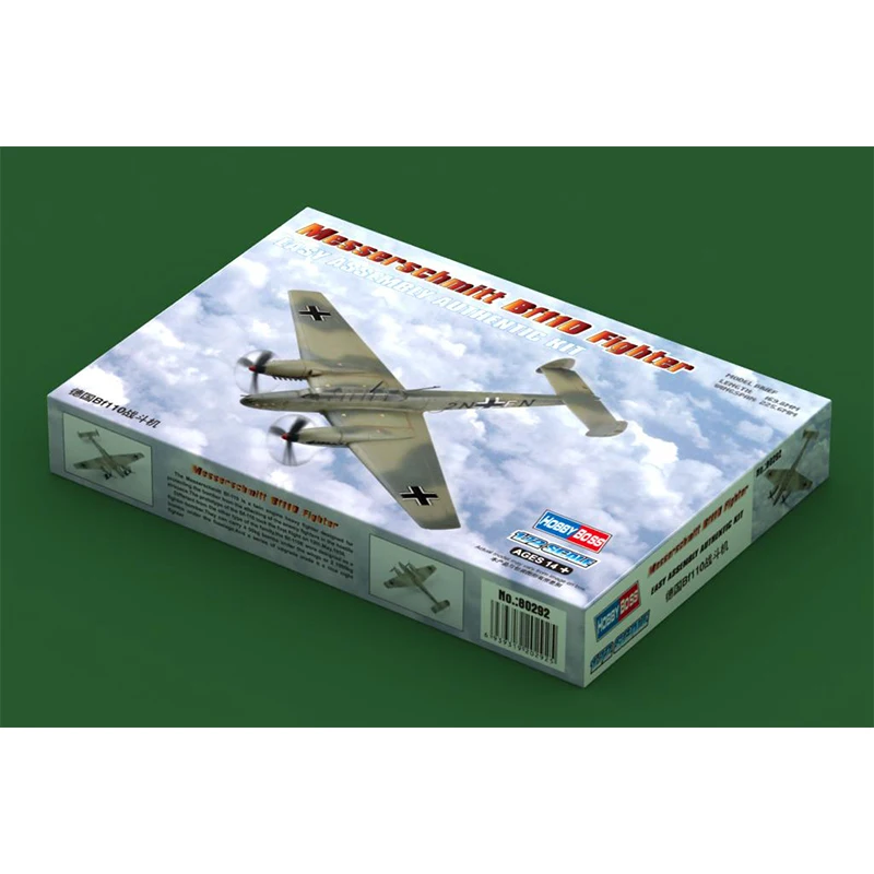 Hobbyboss 80292 1/72 ScaleI Messerschmitt Bf110 Fighter Model Collectible Toy Plastic Assembly Building Model Kit