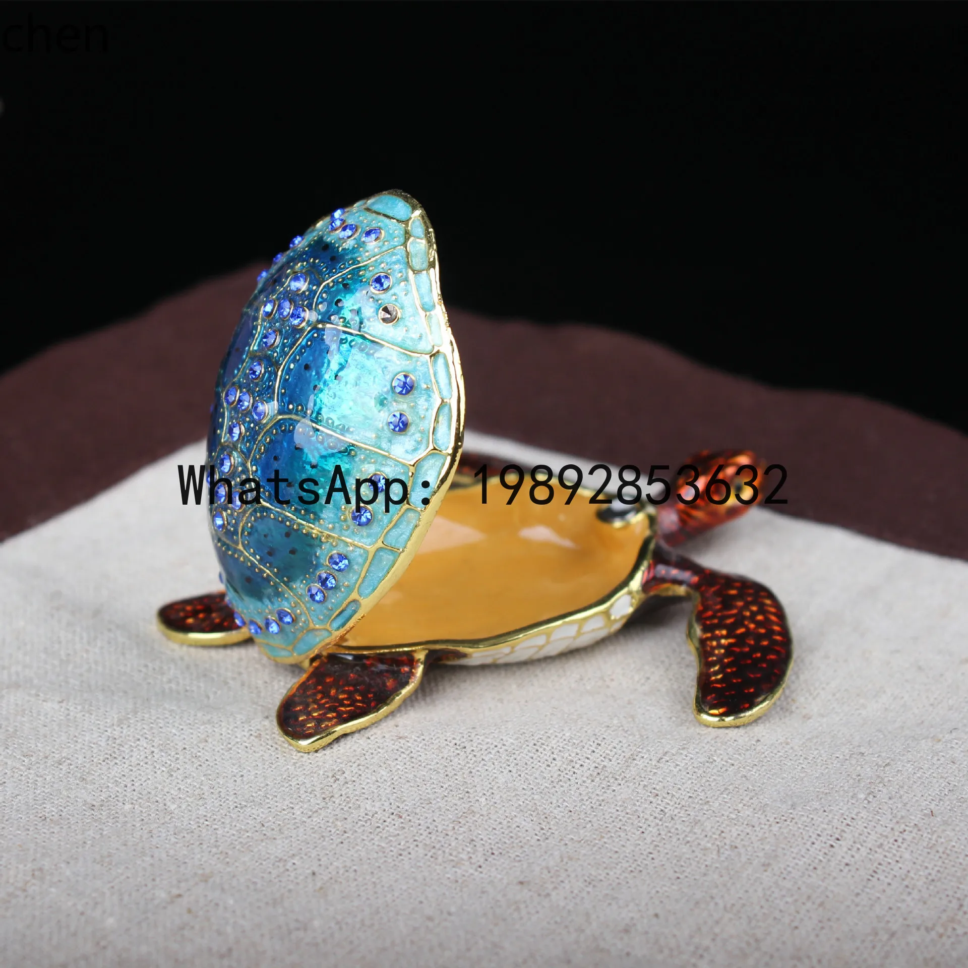 

WW20- Metal Enamel Scenic Area Craft Creative Home Decor Turtle Ornament Small Gift