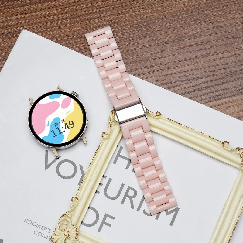 20mm Regenbogen-Armband für Samsung Galaxy Watch 7/6/5/4/Active 2/Gear Sport Damen Candy Armband für Huawei Amazfit Watch
