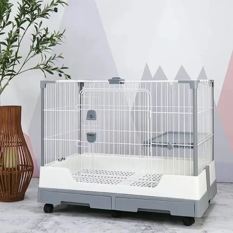 Double drawer anti-spray urine special rabbit cage breeding extra large household