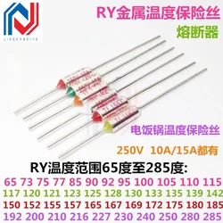 TF Thermal Fuse RY 10A 15A 250V Temperature 65C 73C75C 85C 100C 110C 120C 130C 152C 165C 172C 185C 192C 200C 216C 240C 280C 300C