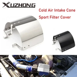 Universal Air Intake Filter Heat Shield Cover Car Cold Cone Sport Air Filter Cover For 2.5