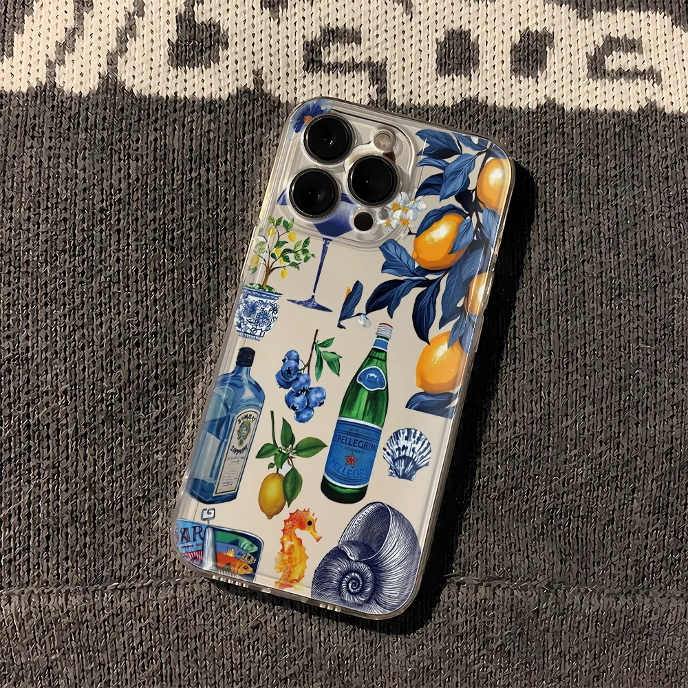 Sommerliche Frucht-Zitronen-Wein Handyhülle für Samsung Galaxy S26 S23 S24 S22 S25 Ultra Plus Cover für Galaxy S25+ S24+ S23+ S26+ Fundas – Detail 4