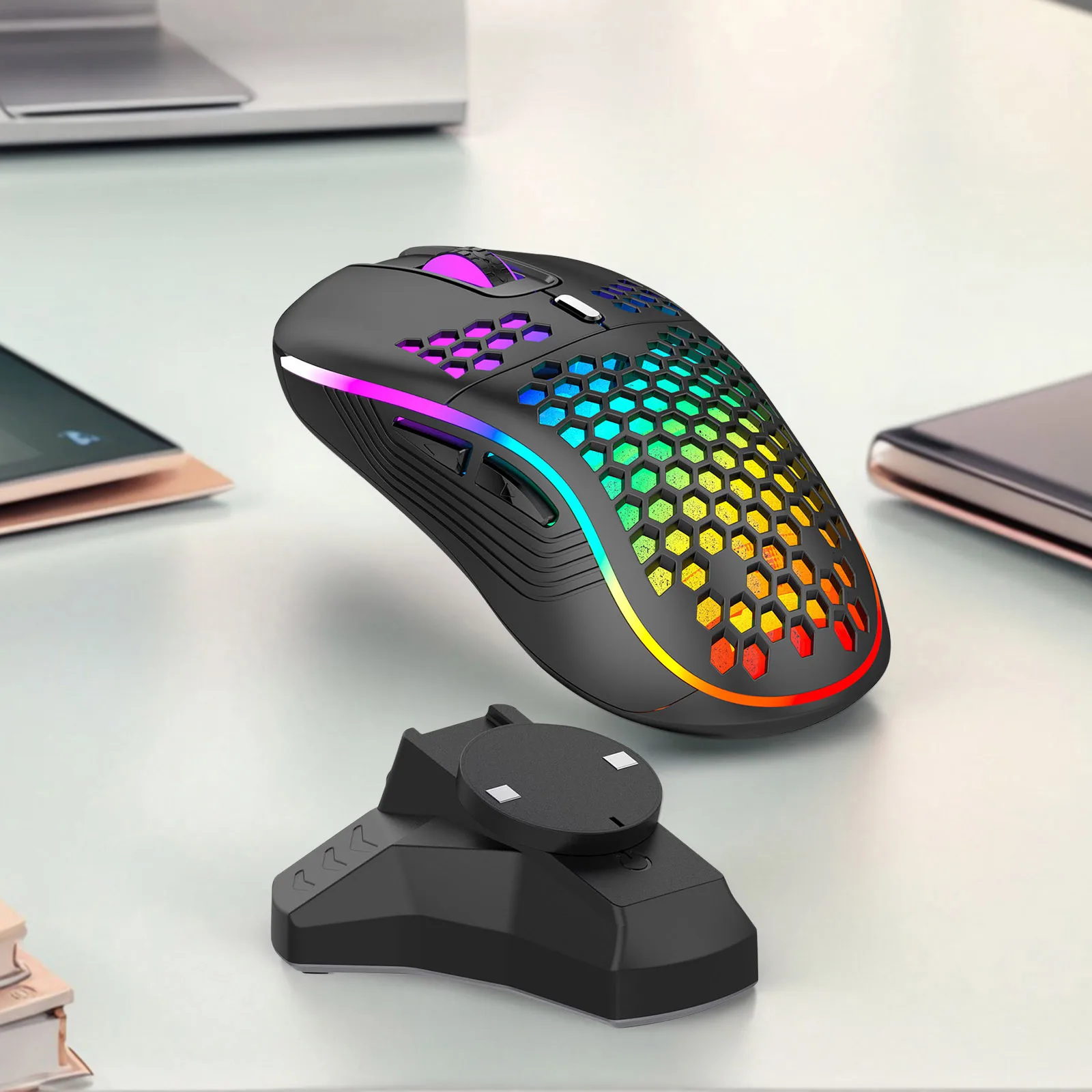 قاعدة شحن ماوس لاسلكية مع كابل شحن الفئران Powerplay شاحن Type-C لـ Logitech G PROX2/1 G903/703/502/403 GPW3/2/1 #2