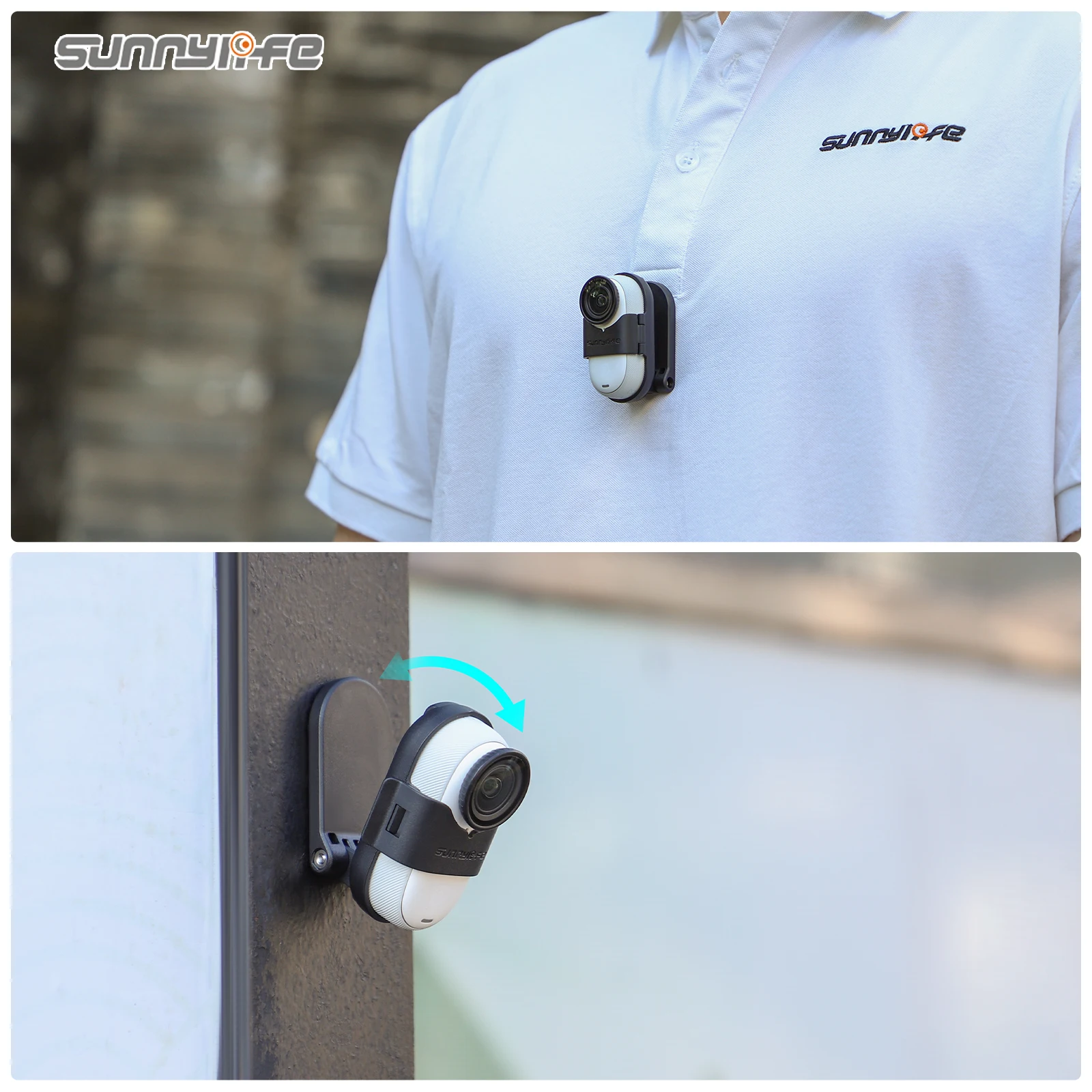 Sunnylife المغناطيسي الرقبة جبل الصدر الجسم كاميرا قلادة الحبل POV Vlog حامل اكسسوارات ل Insta360 GO 3S/ GO 3