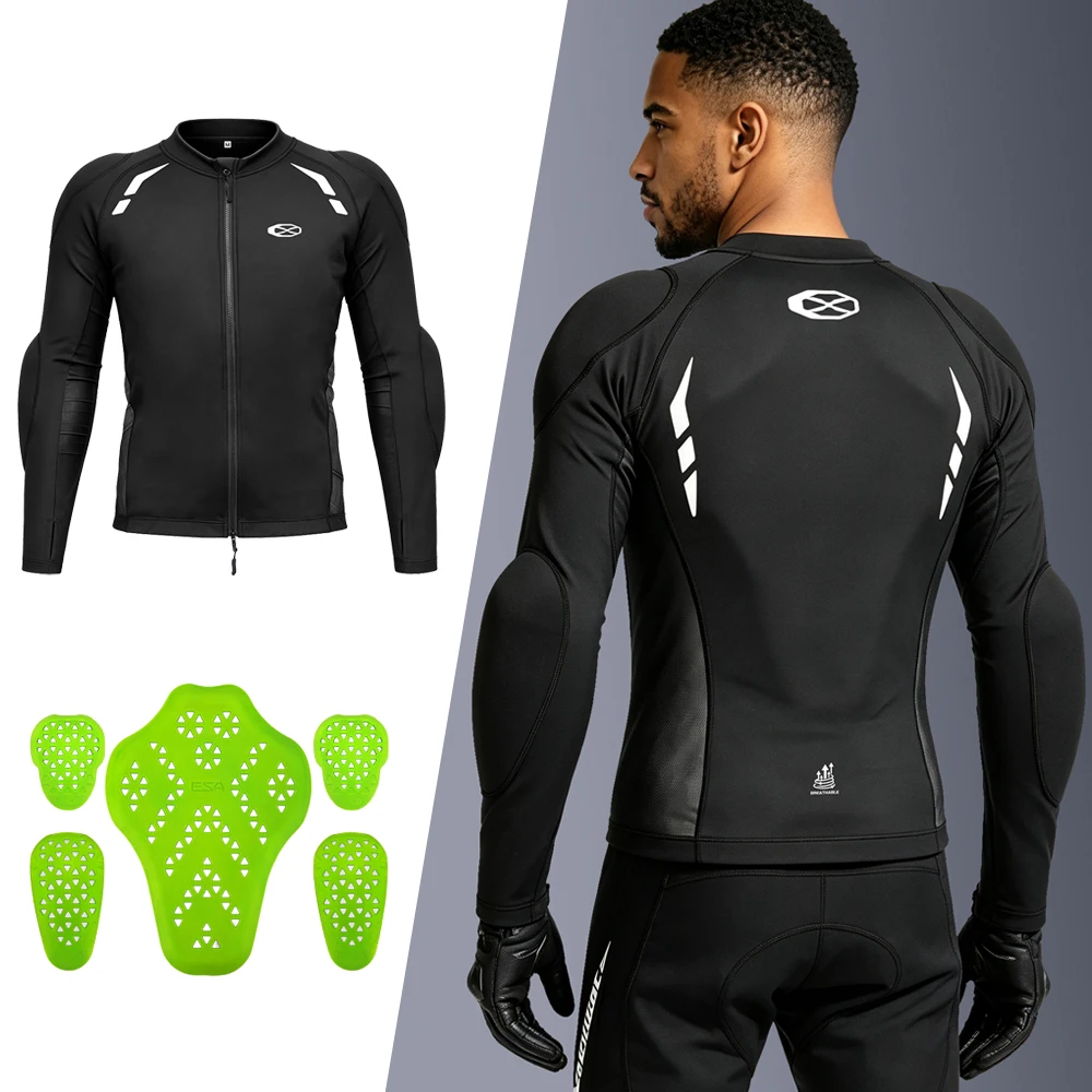 Men's Jacket Breathable Motorcycle Jackets Anti-Fall Motorbike Riding Jacket Built-in Protective Gear Motocross Clothing M-2XL