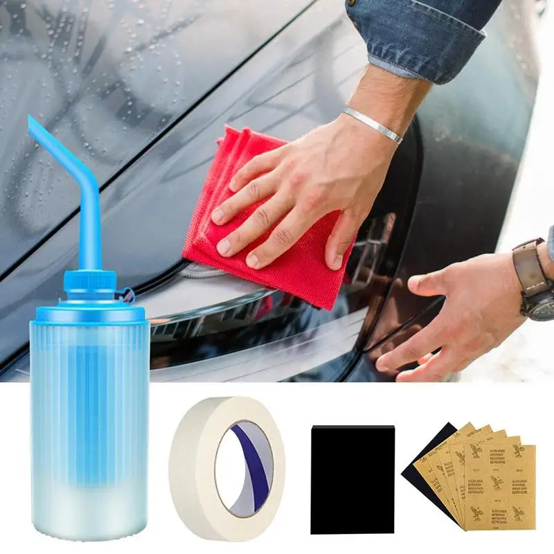 Headlight Repair Kit Automotive Restoration Kit Polishing Repair Kit Scratch Car Care Yellowing Restorer Kit With Repair Liquid