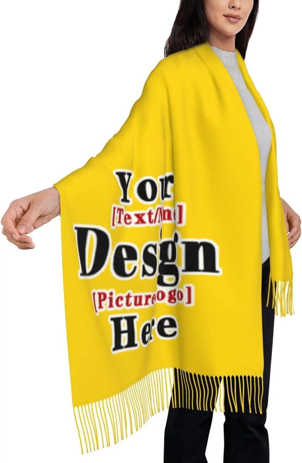 

Custom Scarfs for Women Winter Scarf Customize Personalized Logo Image Photo Text Name Customized Gifts
