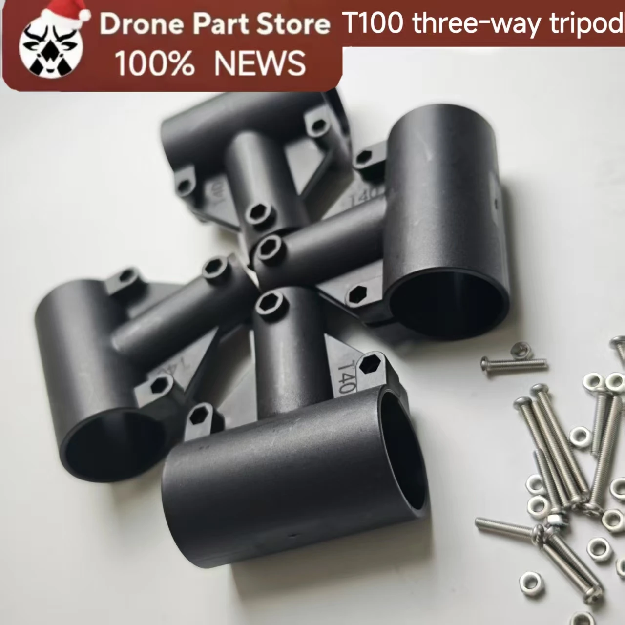 Factory Direct Tee Connector for DJI Agras T100 Landing Gear Water Pipe Three Way Joint Agricultural UAV Spraying Repair Parts