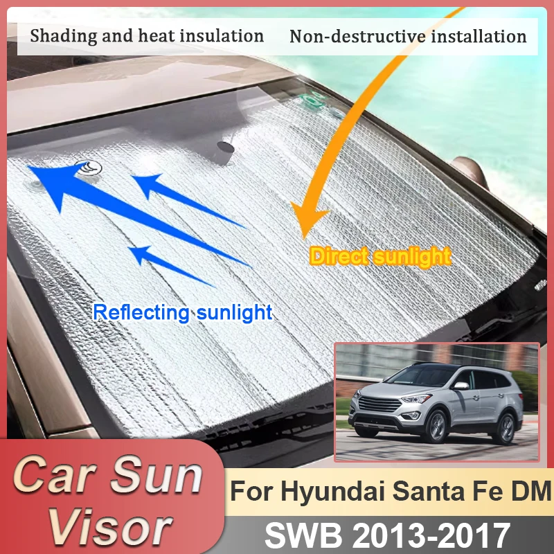 

Солнцезащитный козырек для автомобиля Hyundai Santa Fe DM MK3 2013-2017, защита от солнца для лобового стекла и боковых окон, аксессуары для авто