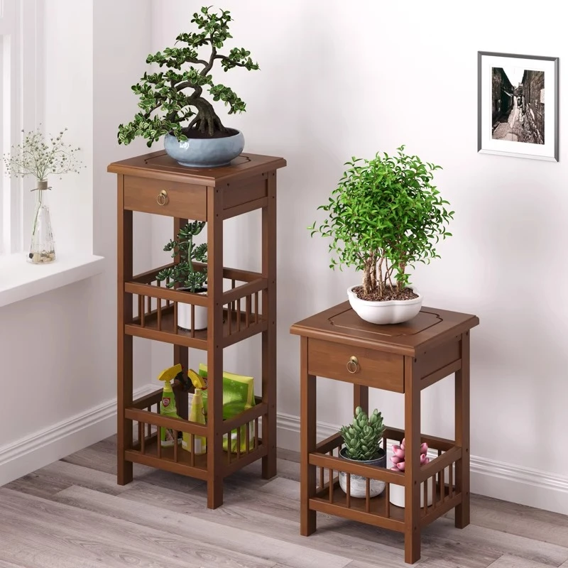 Sturdy Indoor Corner Flower Stand, Spacious Balcony Plant Shelf,  Multi-Tier Folding Plant Holder for Potted Plants