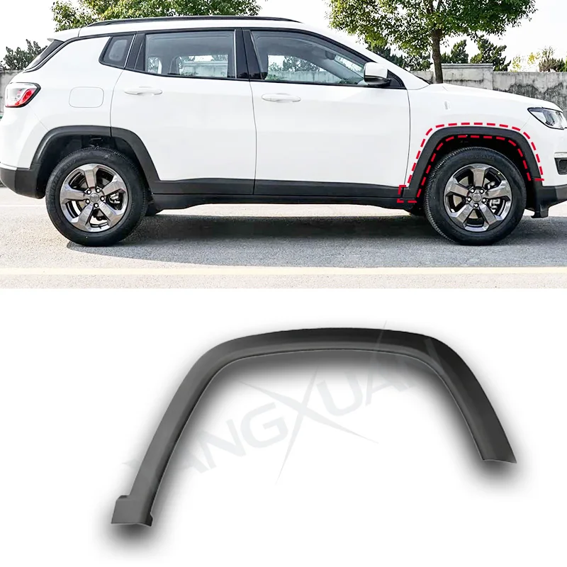 Fender Wheel Eyebrow Trim Anti-collision Strip For Jeep Compass 2017 2018 2019 2020 2021 Wheel Arch Trim Fender