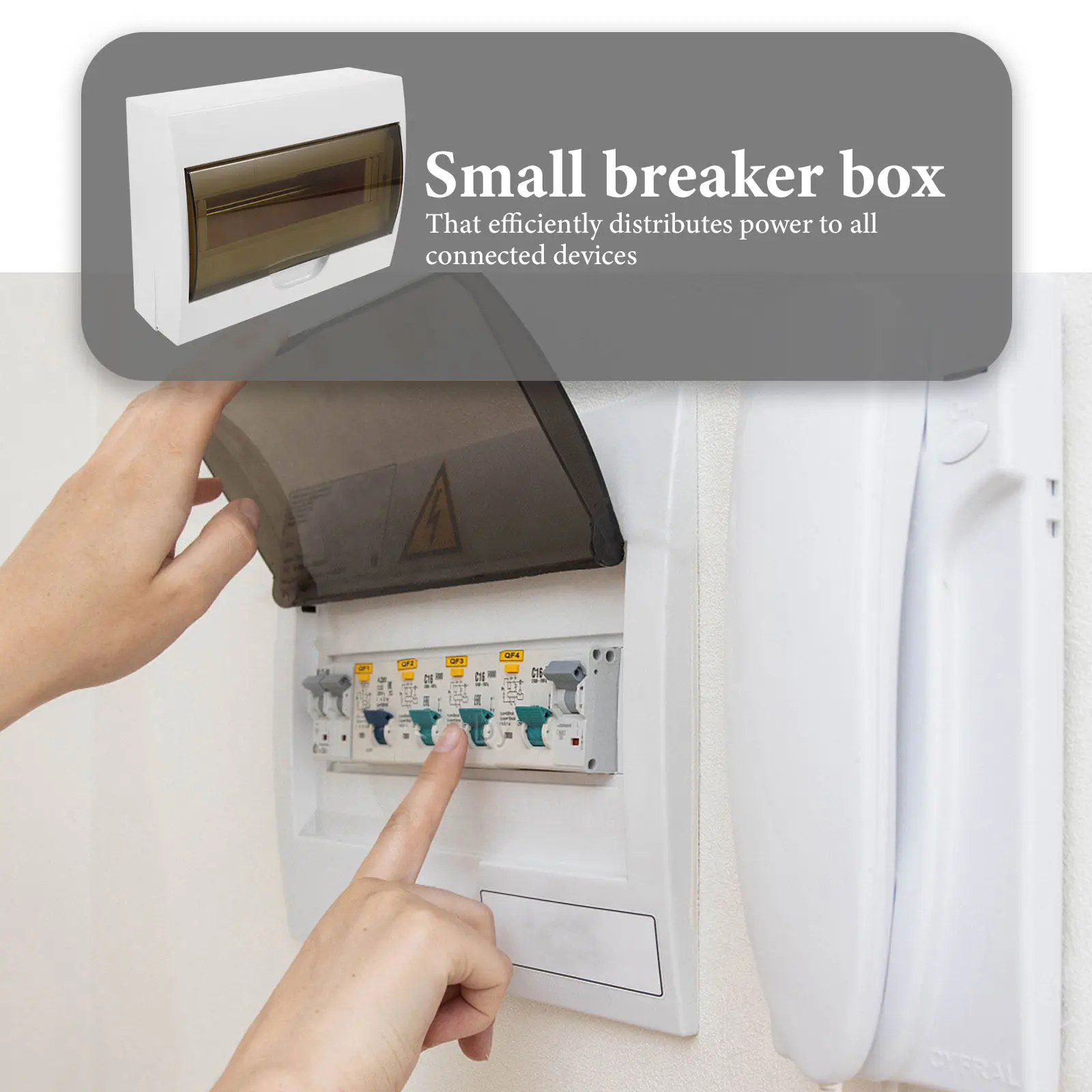 Waterproof Electrical Breaker Box Outdoor ABS Plastic Panel Cover Small Circuit Distribution Protection Box for Power Switch view 6