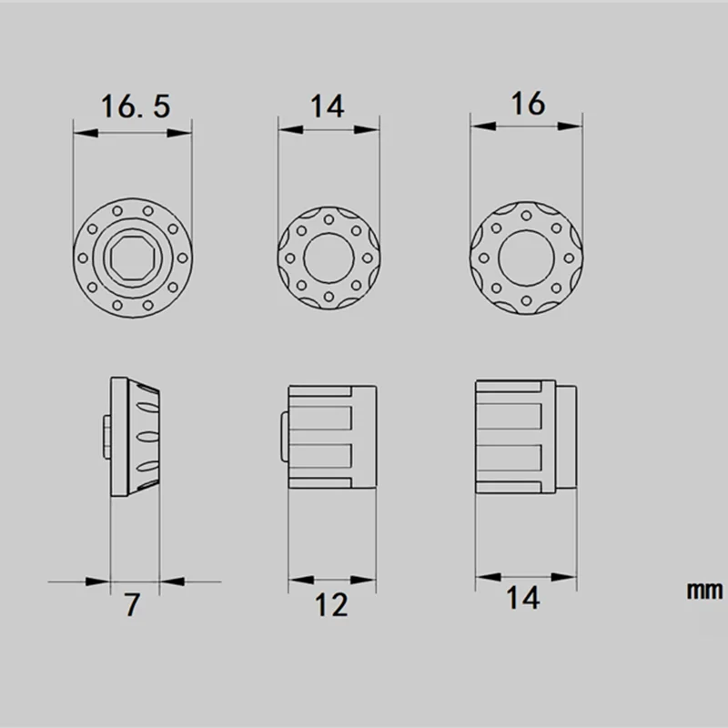 1:14e Schaal Hub Cover M4 Borgmoer Cover Spindel Hoofd voor Tamiya RC Truck Kipper SCANIA 770 S 56368 VOLVO ACTROS Benz MAN Auto