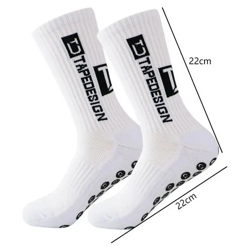 New ANTI SLIP Tapedesign Football Socks Mid Calf Non-Slip Soccer Sport Cycling Sport Socks