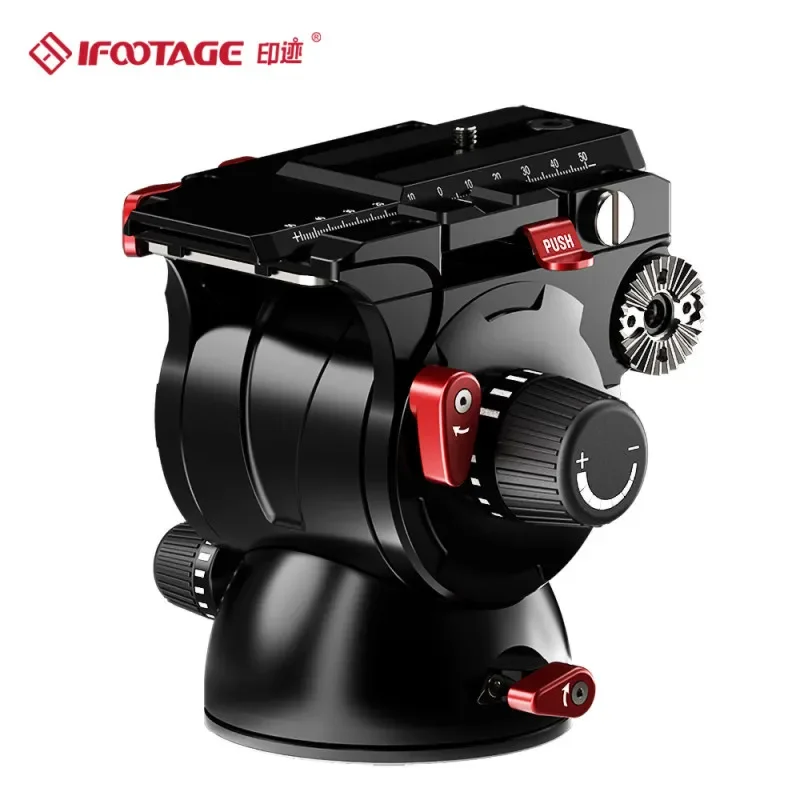

IFOOTAGE K7 Панорамная головка штатива Гидравлическая жидкость Видеоголовка для штатива Монопод Держатель камеры Подставка для мобильной зеркальной фотокамеры DSLR грузопод 7 кг
