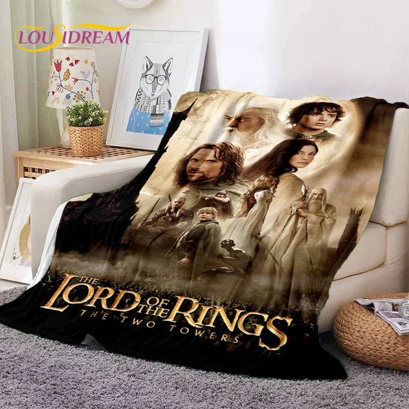 

L-Lord of The Rings H-Hobbit Movie Soft Flannel Blanket for Beds Bedroom Sofa Picnic,Throw Blanket for Outdoor Leisure Nap Gift