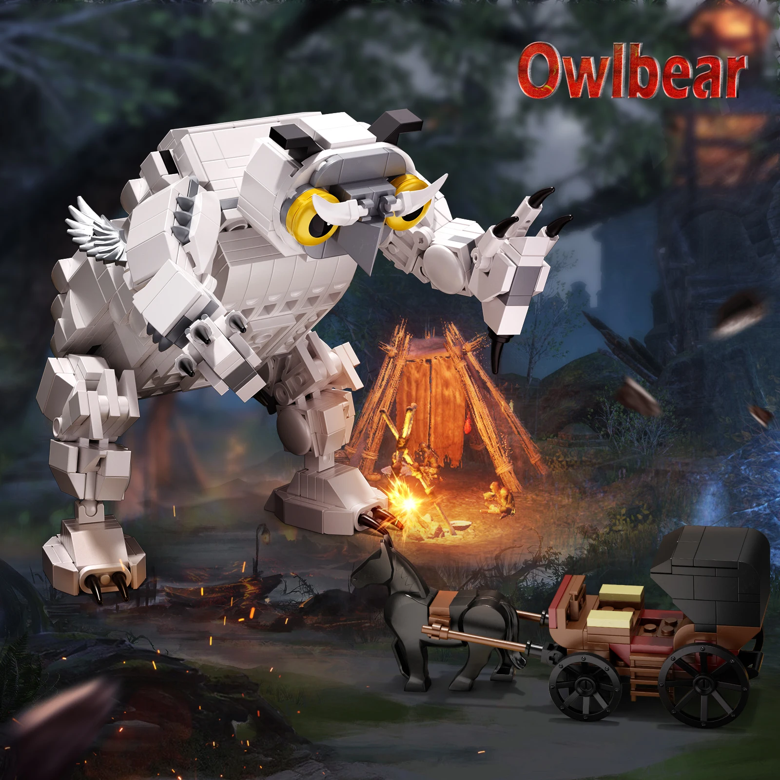 BuildMOC Classic Games Dungeoneds Owlbear Model Building Blocks Beholder Monster Bricks DIY Assembled Toy for Children Xmas Gift