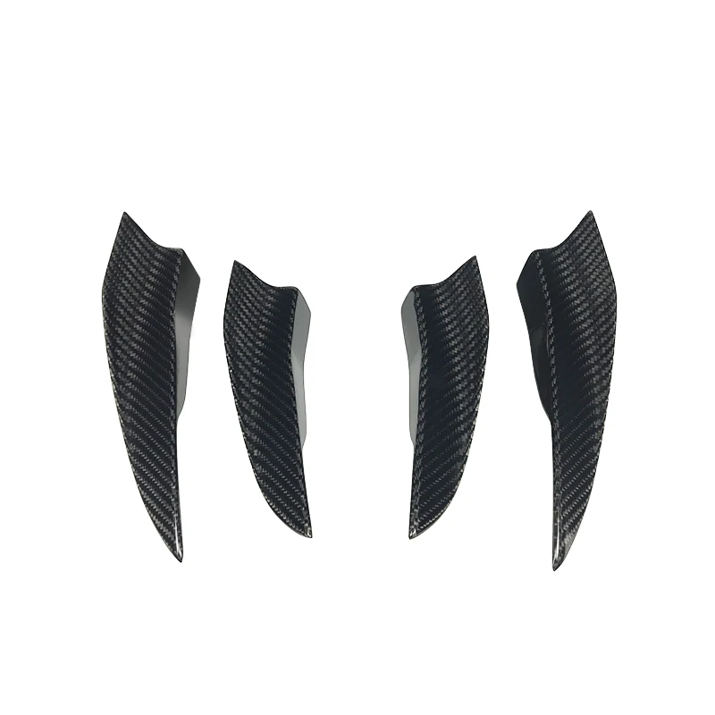 Novo oem 4 pçs carro de fibra carbono s4 frente canard para a4 a5 a6 a7 a8 b6 b7 b8 b9 b10 rs6 c7 2018 canard barbatanas