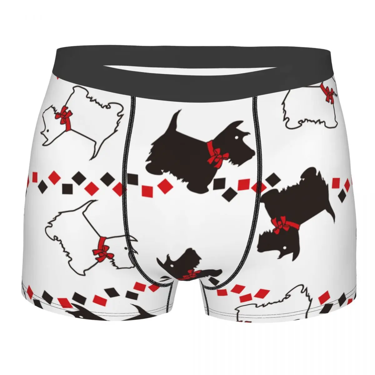 

Мужское нижнее белье в стиле «Скотти пс», подарок для любителей животных, собак, боксеры, новинка, мягкие трусы для мужчин