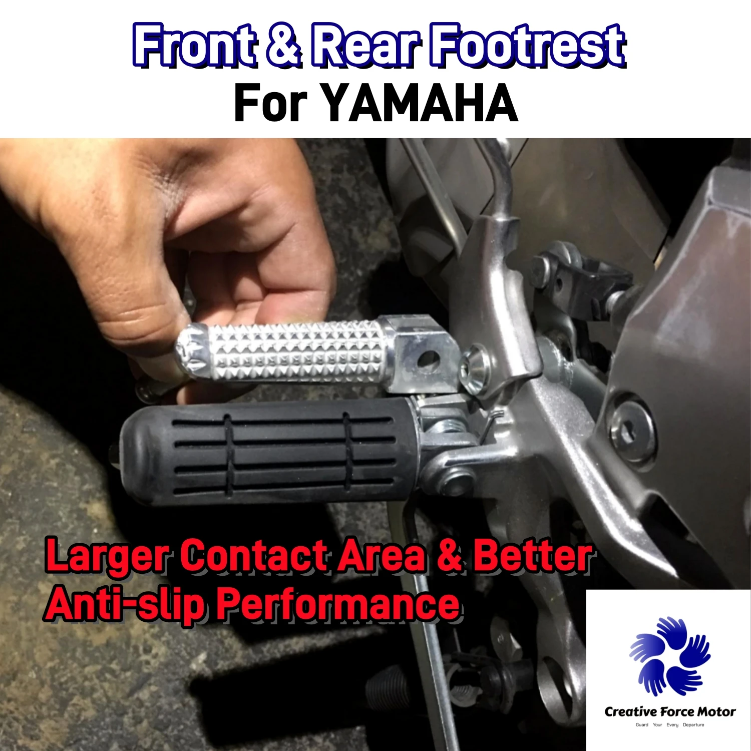 Front Rear Footrest Motorcycle Highway Foot pegs Pedal For YAMAHA FZ1 YZF 1000 R1 R6 FZ6 XJ 600 TDM 900 FJR 1300 FZS 600 FZR 600