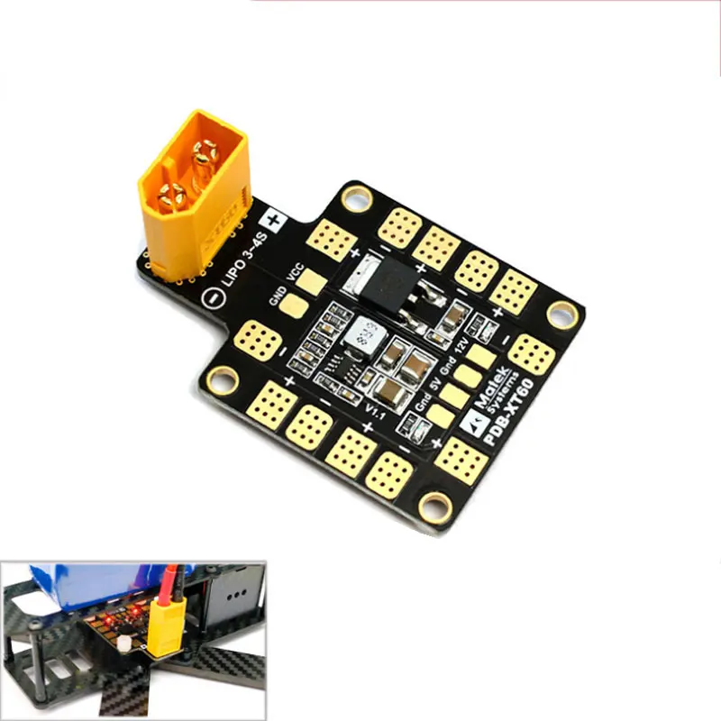 10 sztuk/partia 3A PDB dystrybucja zasilania BEC 5V 2A 12V 0.5A z wtyczką XT60 do DIY Quadcopter