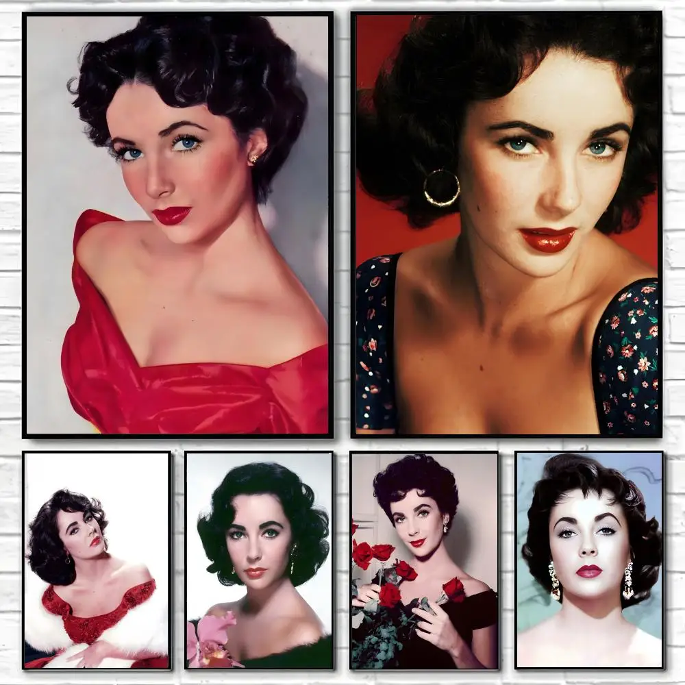 Poster Classic poster and wall art prints are suitable for living rooms, bedrooms, bars, and home décor. E-Elizabeth Taylor