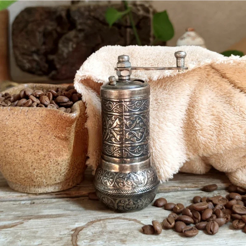 

Antique Copper Coffee & Pepper Grinder: Turkish Mill, Fast Delivery, Vintage Spice Grinder, Kitchen Essential, Durable Grinder