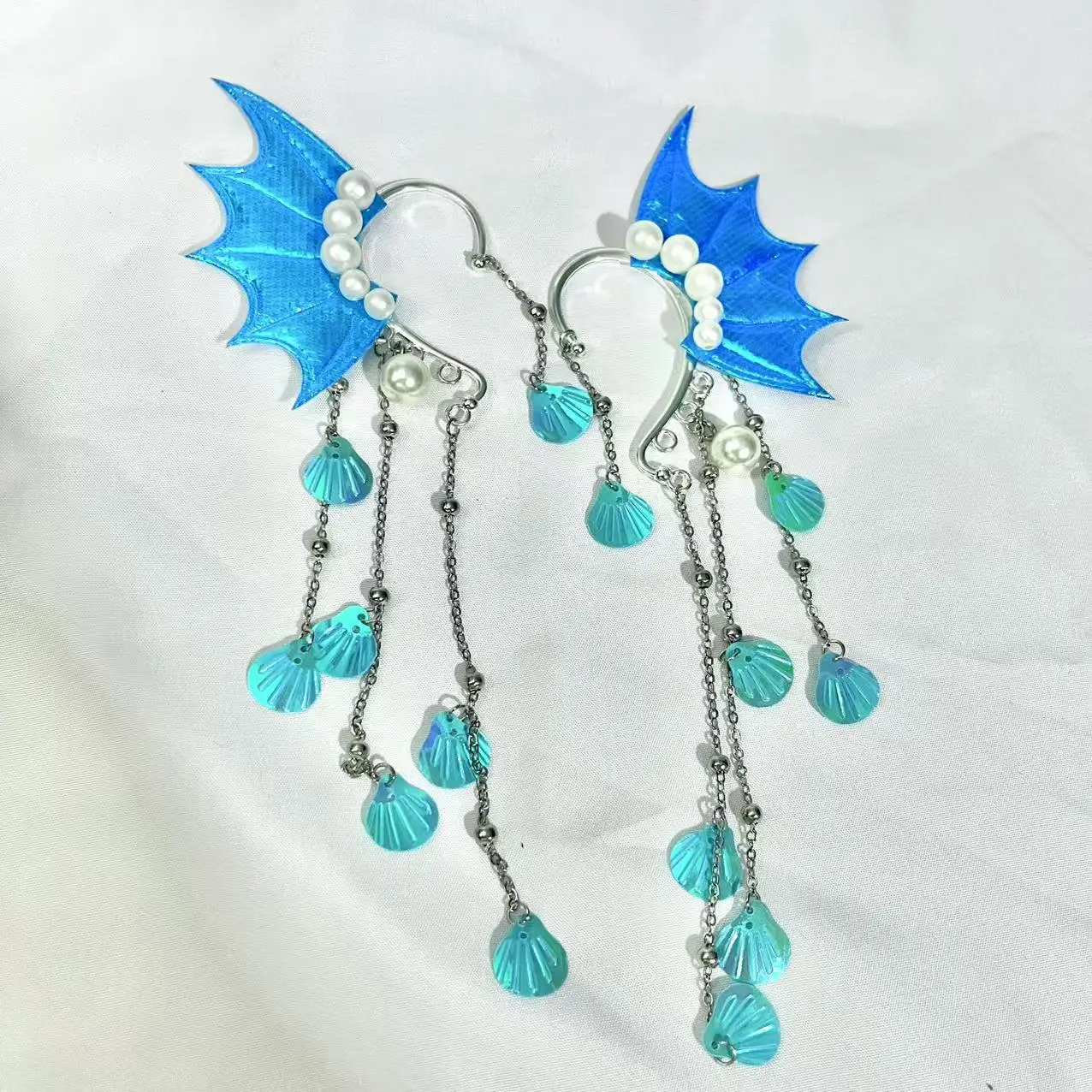 1 para Fairycore Elf frędzle Earcuff Elvens bogini klips do uszu Cosplay biżuteria dla kobiet