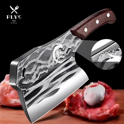 Stainless Steel Forged Big Bone Chopping Knife, Thickened Kitchen Turkey Splitting Knife, High Hardness Kitchen Utility Knife