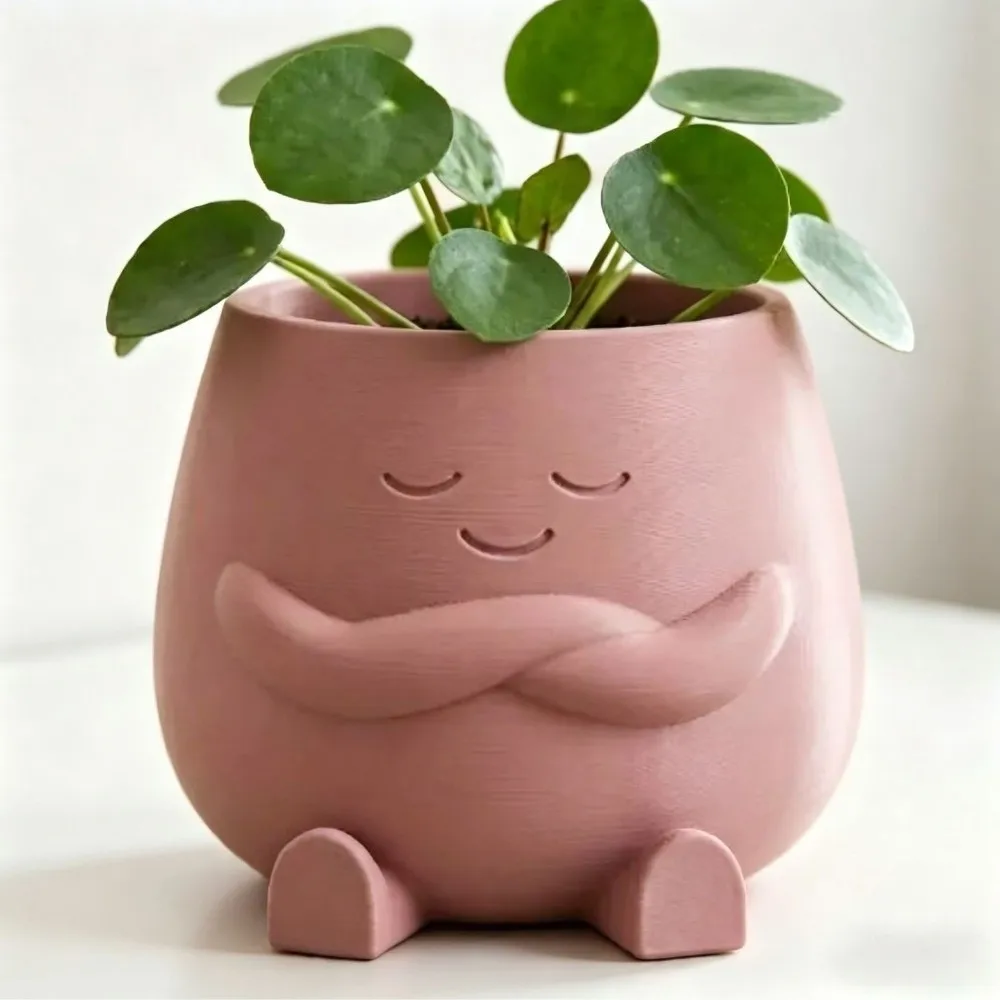 Cute Mini Size Plant Pot Stylish Design 3D Printed Head Planter Holder Ornaments Desktop Decoration Home Decor