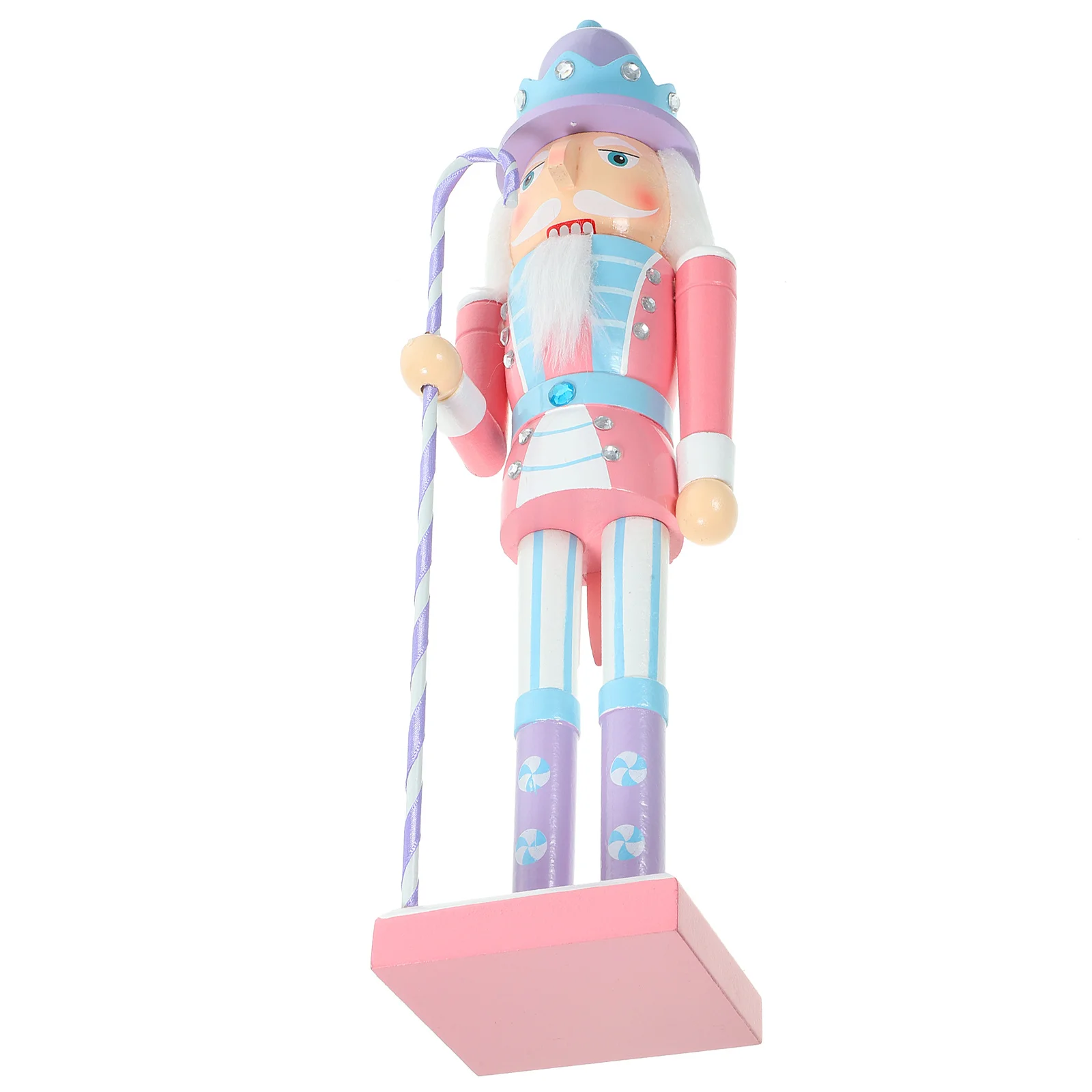 

Lovely Wooden Nutcracker Ornament Christmas Desk Decor Hand-Painted Design Holiday Gift for Wedding Anniversary Engagement