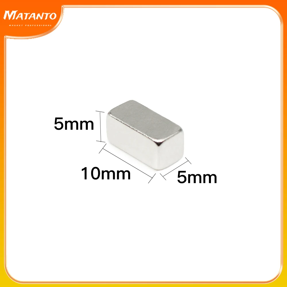 

10/20/50/100/150/200PCS 10x5x5 Block Rare Earth Neodymium Magnet N35 Permanent Strong Powerful Magnets Sheet 10x5x5mm 10*5*5