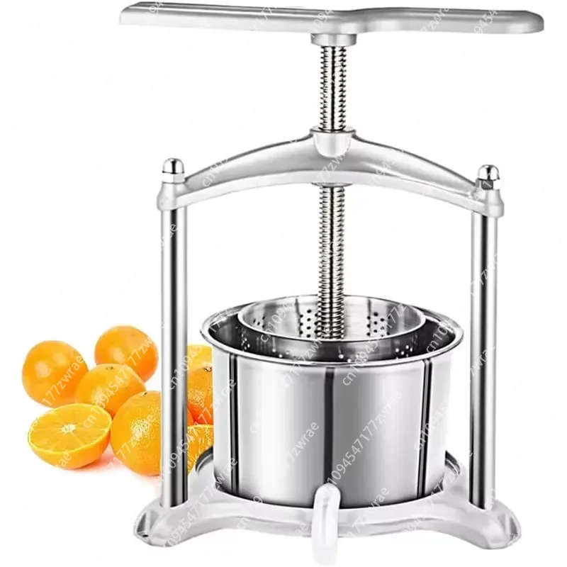 Fruit Cider 3l/6l Stainless Steel Barrels Manual Presser Machine Juice Making Fruit Wine Press For Orange Vegetables