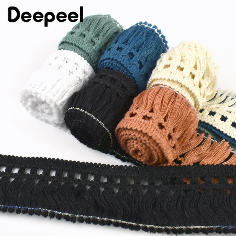 

5/10/20Yards 5cm Cotton Tassel Fringes Sewing Dance Dress Decor Lace Trim Curtain Sofa Cover Trimmings Fringe Crafts Materials
